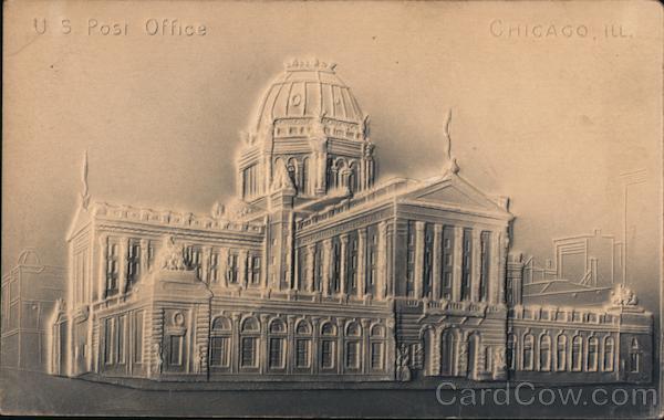 U.S. Post Office - Embossed Chicago Illinois