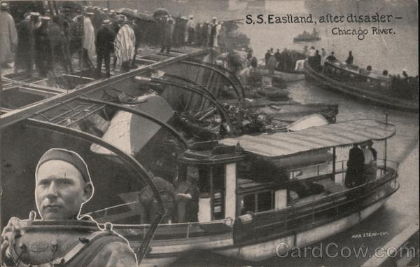 S.S. Eastland after Disaster - Chicago River Illinois