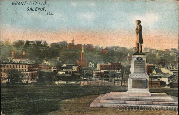 Grant Statue and City Galena Illinois