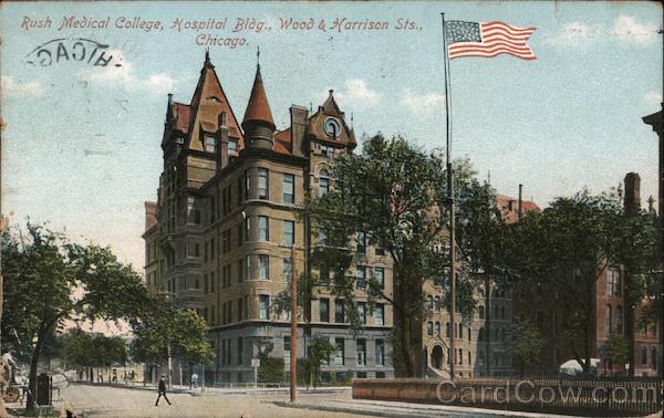 Rush Medical College, Hospital Bldg, Wood & Harrison Sts Chicago Illinois