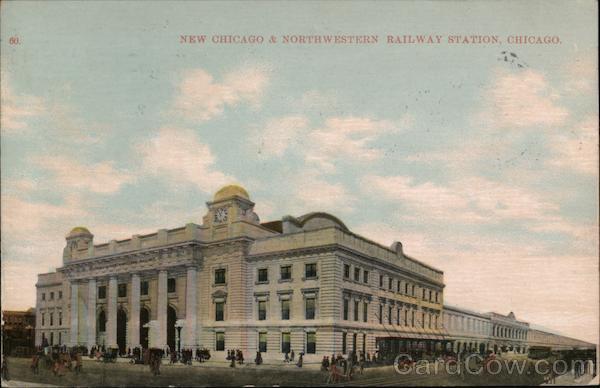 New Chicago & Northwestern Railway Station Illinois