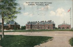 Dexter and Adams Hall Worcester Academy Postcard