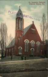 St. Joseph's Catholic Church Derry, PA Postcard Postcard Postcard