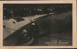 Scene of Eastland Disaster - 8 a.m. July-24-1915 Chicago, IL Postcard Postcard Postcard