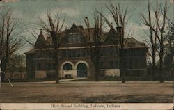 High School Building Postcard