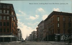 Main Street, looking East from 5th Street Postcard