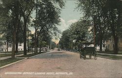 Washington Street Looking West Postcard