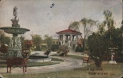 Spencer Square Rock Island, IL Postcard Postcard Postcard