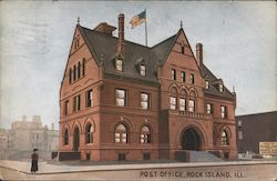 Post Office Rock Island, IL Postcard Postcard Postcard