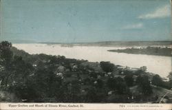 Upper Grafton and Mouth of Illinois River Postcard