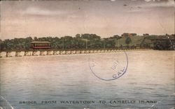 Bridge from Watertown to Cambell's Island Postcard