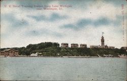 U.S. Naval Training Station from Lake Michigan near Waukegan, Ill. Illinois Postcard Postcard Postcard