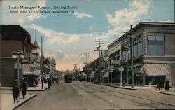South Michigan Avenue, looking North from East 112th Street Postcard