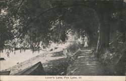 Lover's Lane Fox Lake, IL Postcard Postcard Postcard