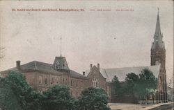 St. Andrews Church and School Murphysboro, IL Postcard Postcard Postcard