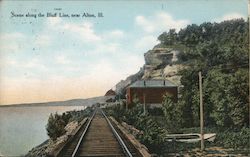 Scene Along the Bluff Line near Alton Postcard