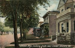 Lincoln Avenue looking South near Center Postcard