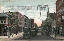 North main St. South from North St. Postcard