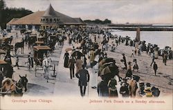 Jackson Park Beach on a Sunday Afternoon Chicago, IL Jris Postcard Postcard Postcard