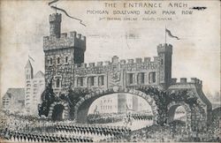 The Entrance Arch - Michigan Boulevard Near Park Row Postcard