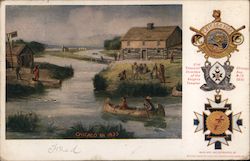 Chicago in 1833 Postcard