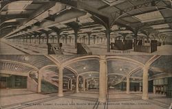 Street Level lobby, Chicago and North Western Passenger Terminal Postcard