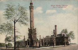 Water Works, Foot of Chicago Avenue Illinois Postcard Postcard Postcard