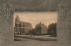 Greetings From Chicago Postcard