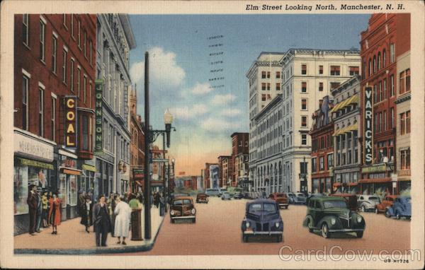 Elm Street Looking North Manchester New Hampshire