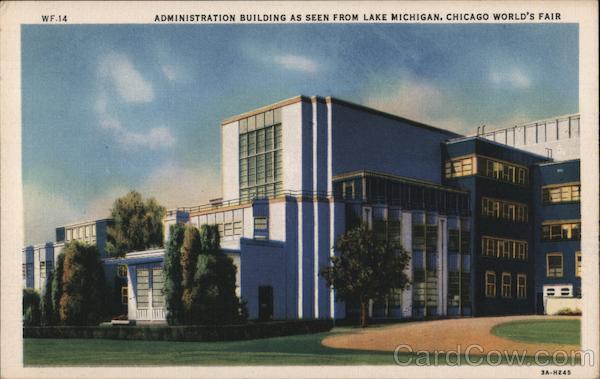 Administration Building as seen from Lake Michigan, Chicago World's Fair. Illinois