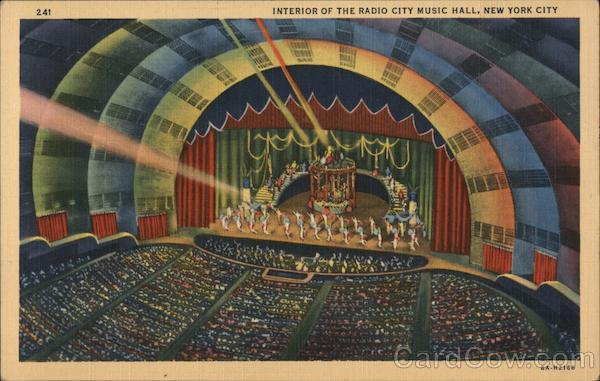 Interior of the Radio City Music Hall New York