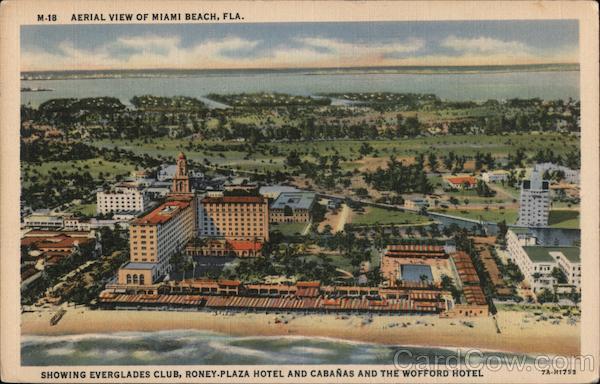 Aerial View of Miami Beach Florida