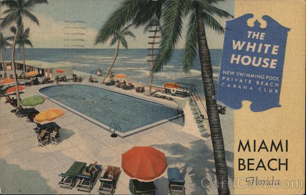 The White House, Miami Beach, Florida. New swimming pool. Private beach. Cabana club.