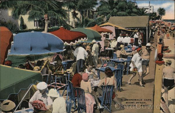 A Boardwalk Cafe, Miami Beach, Florida
