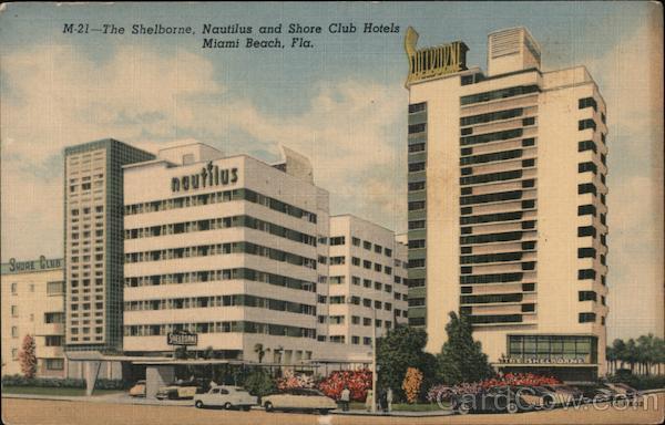 The Shelborne, Nautilus and Shore Club Hotels Miami Beach Florida