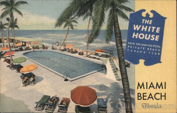 The White House, Miami Beach, Florida. New swimming pool. Private beach. Cabana club.