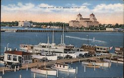 Yacht Basin, Palm Beach, Florida Postcard