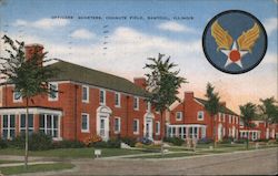 Officers' Quarters, Chanute Field, Rantoul, Illinois Postcard