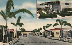 Willow Trailer Park, Long Beach, California Postcard