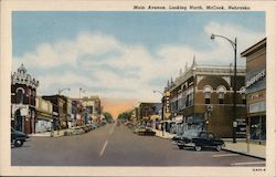 View of Main Avenue, McCook, Nebraska, Looking North Postcard