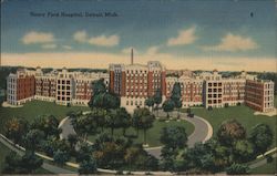 Henry Ford Hospital, Detroit, Mich. Michigan Postcard Postcard Postcard