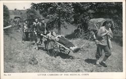 Litter Carriers of the Medical Corps - U.S. Army Signal Corp Postcard