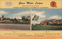 Green Motor Lodges Postcard