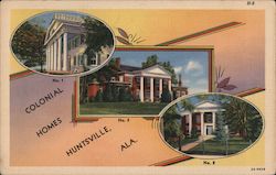 Colonial Homes Huntsville, AL Postcard Postcard Postcard