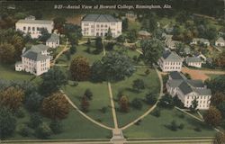 Aerial View of Howard College Birmingham, AL Postcard Postcard Postcard