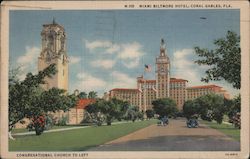 Miami Biltmore Hotel, Coral Gables, Fla. Florida Postcard Postcard Postcard