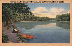 Scenes Along Lake Wangumbaug South Coventry, CT Postcard Postcard Postcard