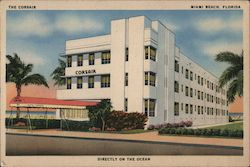 The Corsair Miami Beach, Florida. Directly on the ocean Postcard