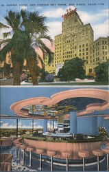 El Cortez Hotel and famous Sky Room, San Diego, Calif. Postcard