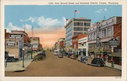 East Second Street and Business District, Casper, Wyoming. Postcard Postcard Postcard